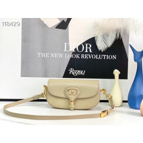 SAC DIOR BOBBY MEDIUM Taupe Chaud Cuir de veau Box M9327 Beige