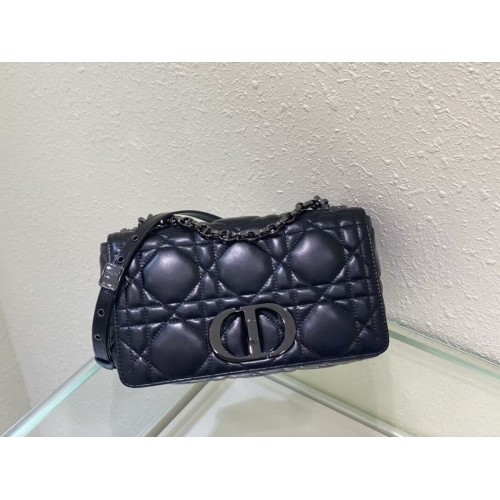 SAC DIOR CARO MOYEN Agneau Cannage Dégradé M9242WN noir