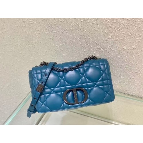 SAC DIOR CARO MOYEN Agneau Cannage Dégradé M9242WN bleu