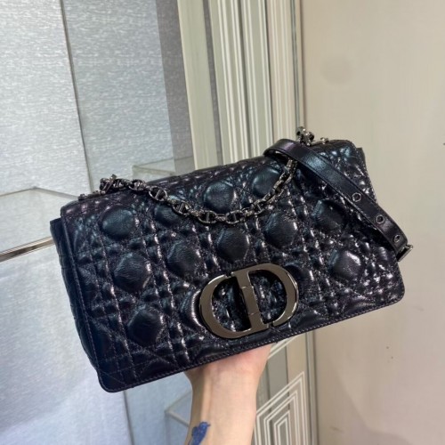 SAC MEDIUM DIOR CARO Peau de cire importée M9242 noir