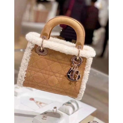 CABAS DIOR MOYEN Mouton Camel M8820