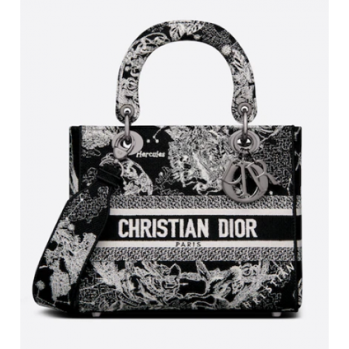 SAC FEMME MOYEN D-LITE Noir Toile de Jouy Zodiac Broderie M0565BRHZ