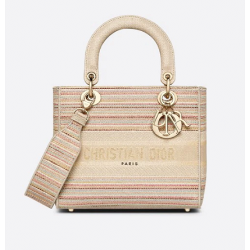 SAC FEMME MOYEN D-LITE Broderie Rayures Multicolores M0565ORFO