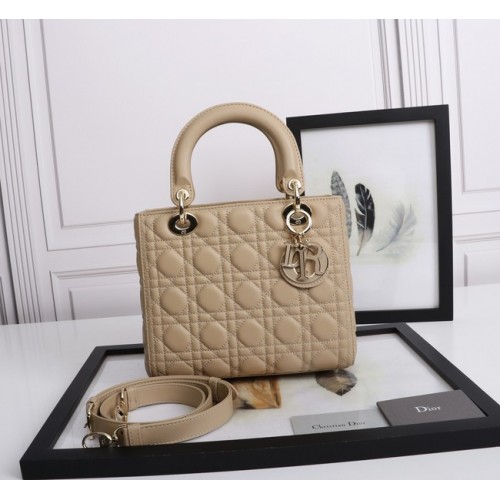 SAC FEMME DIOR MOYEN Cannage Agneau M0565E abricot