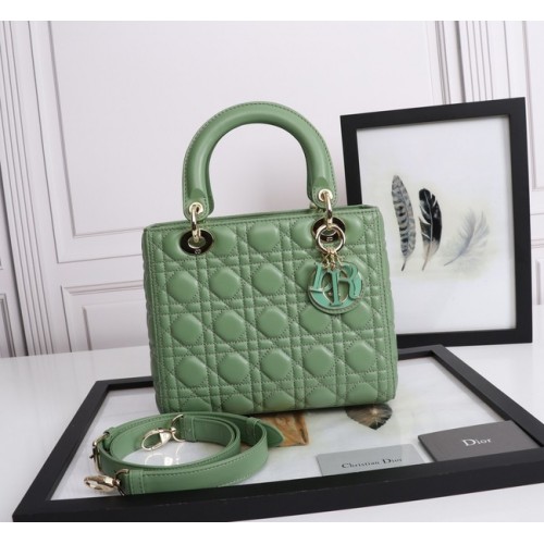 SAC FEMME DIOR MOYEN Cannage Agneau M0565E vert