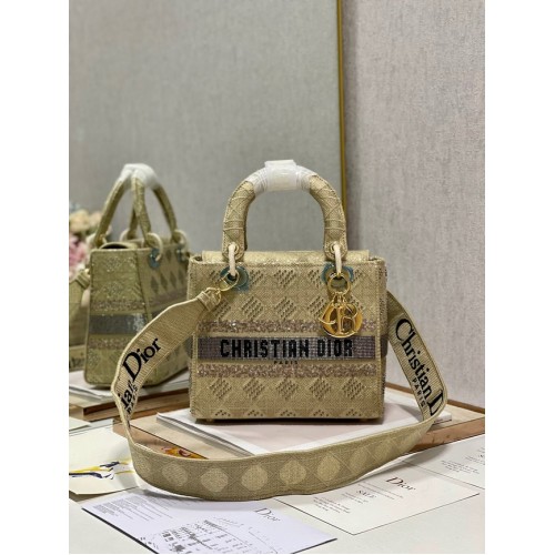 SAC FEMME DIOR MOYEN M0565O Crème