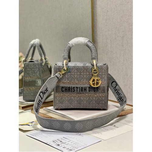 SAC FEMME DIOR MOYEN M0565O gris