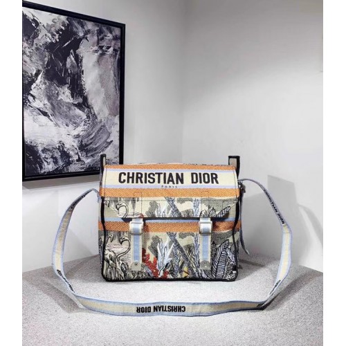 MESSAGER TAS DIOR OBLIQUE DIORCAMP M1291VRIS gris