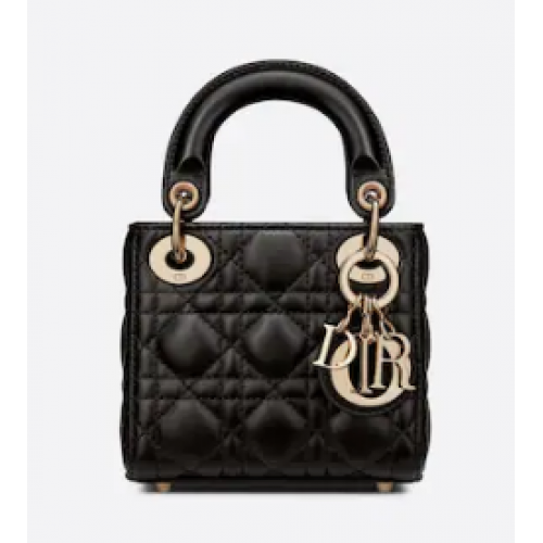 SAC MICRO LADY DIOR Agneau Cannage Noir S0856ON