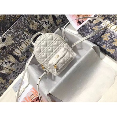 SAC À DOS MINI DIOR Cannage Agneau M9222 blanc