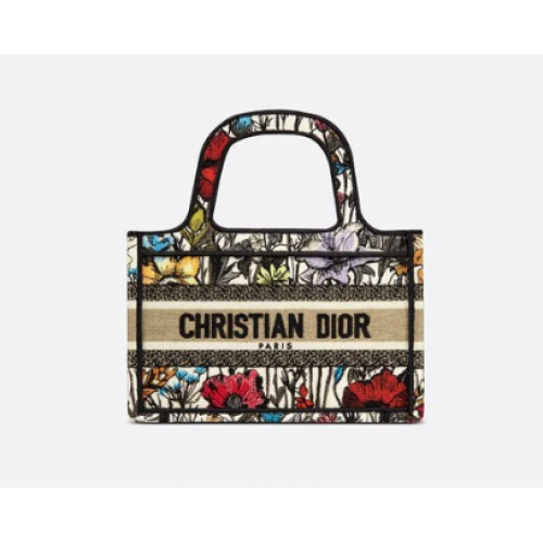 MINI DIOR BOOK TOTE Broderie Mille Fleurs Multicolore S5475Z