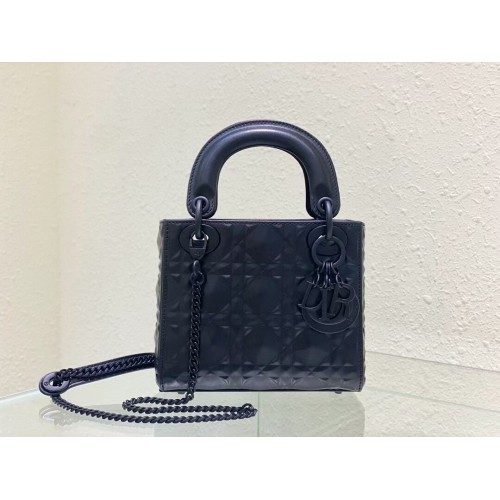MINI SAC LADY DIOR Cuir de veau Cannage C2815 noir