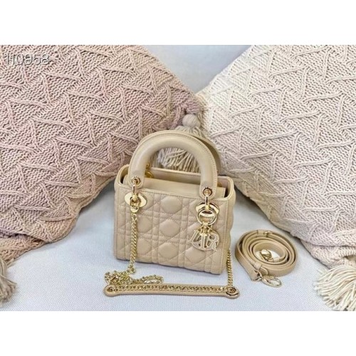 MINI SAC LADY DIOR Agneau Cannage M0505OC Beige