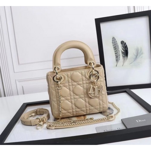 MINI SAC LADY DIOR Agneau M0566OE Beige