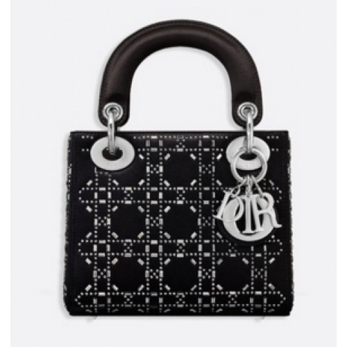 MINI LADY DIOR-TAS VAN SATIJN M0500PRTC NOIR