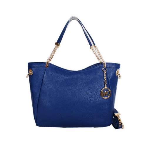 Michael Kors Jet Set Sac De Voyage Cuir Grainé MK0913 Bleu