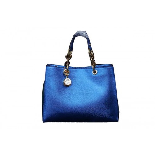 Michael Kors Jet Set Sac De Voyage En Cuir Irisé MK9009 Bleu