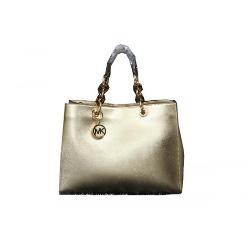 Michael Kors Jet Set Sac De Voyage En Cuir Irisé MK9009 Doré