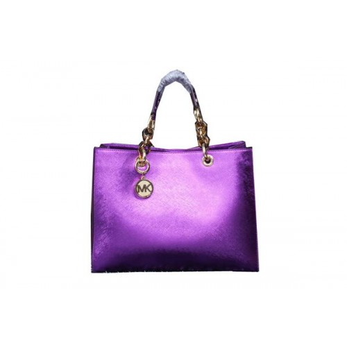 Michael Kors Jet Set Sac De Voyage En Cuir Irisé MK9009 Violet