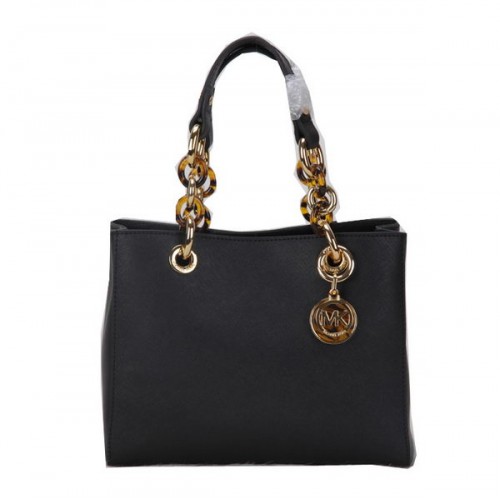 Michael Kors Jet Set Sac De Voyage En Cuir D'origine MK0619 Noir