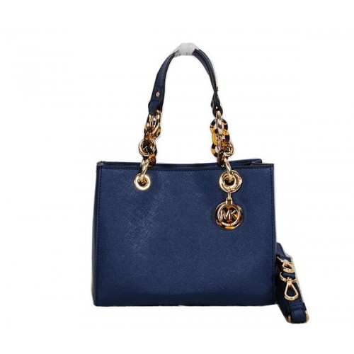 Michael Kors Jet Set Sac De Voyage En Cuir Saffiano MK0917 Bleu