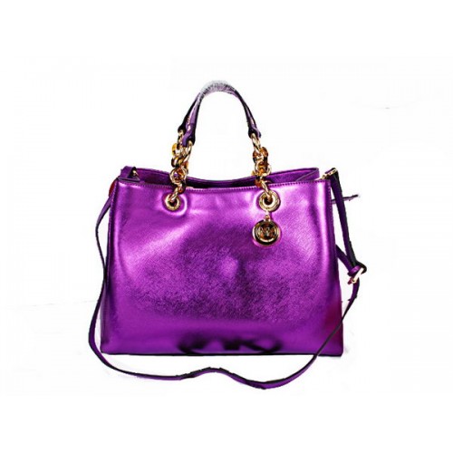 Michael Kors Sac de Voyage Jet Set en Cuir Perlé N8860 Violet