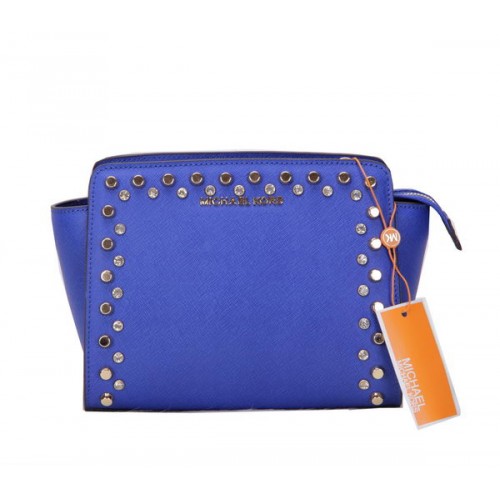 Michael Kors MK1879 Mini sac messager Selma bleu