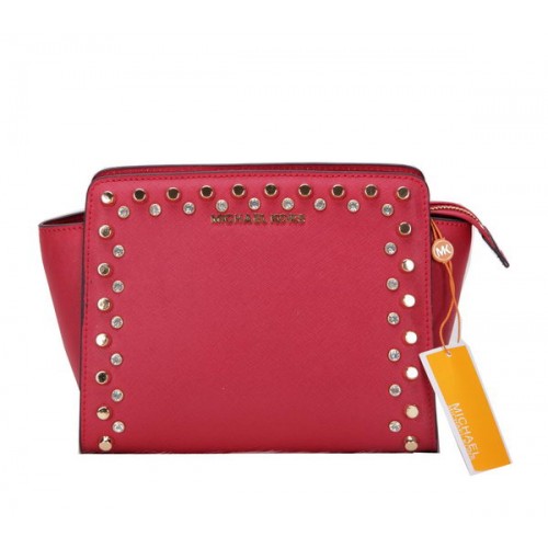 Michael Kors MK1879 Mini sac messager Selma rouge