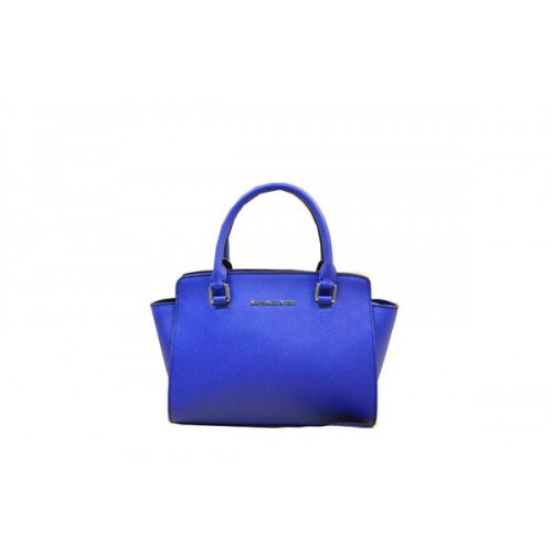 Michael Kors Sac moyen Selma Top-Zip Cartable Bleu