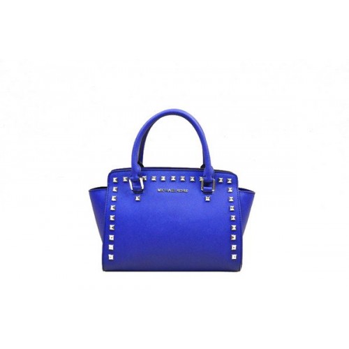Michael Kors Moyen Selma Top-Zip Satchel Bag RoyalBlue