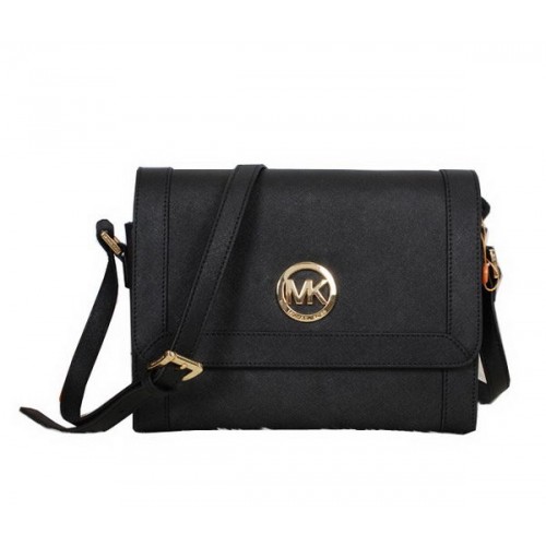 Michael Kors Sac Messenger Cuir Saffiano MK8702 Noir