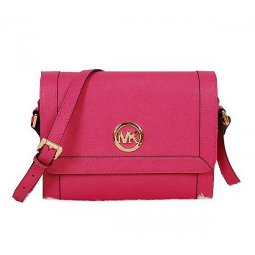 Michael Kors Sac Messenger Cuir Saffiano MK8702 Pêche
