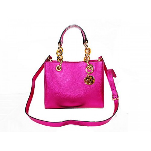 Michael Kors Mini Jet Set Sac de Voyage en Cuir Perlé N8861 Rose