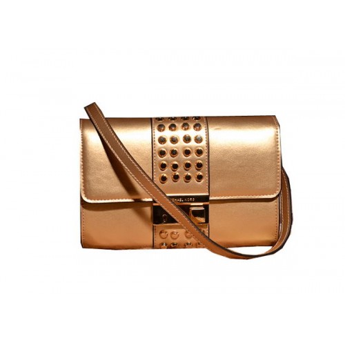 Michael Kors Pochette en cuir d'origine MK6662 Or