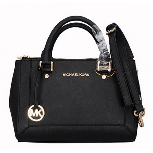 Michael Kors Selma Petit sac fourre-tout en cuir Saffiano MK8705 Noir