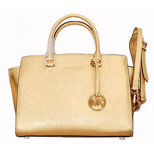 Michael Kors Selma Top-Zip Cartable Sac 8700 Or