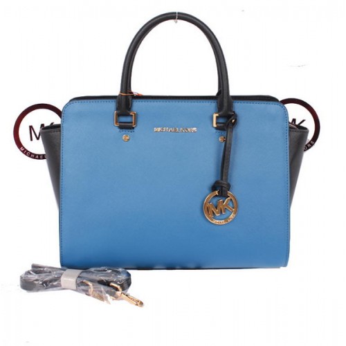 Michael Kors Selma Top-Zip Cartable MK115 Bleu&Noir