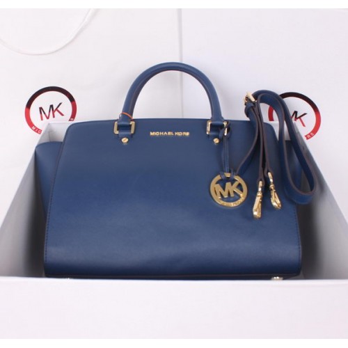 Michael Kors Selma Top-Zip Cartable MK115 Bleu
