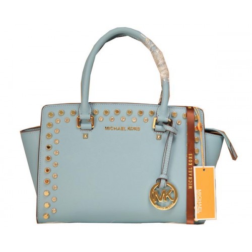 Michael Kors Selma Top-Zip Sacoche MK1887 Bleu clair