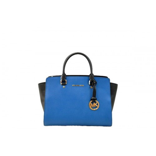 Michael Kors Selma Top-Zip Cartable MK1990 Bleu&Noir