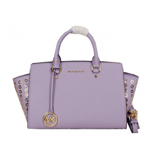 Michael Kors Selma Top-Zip Cartable Sac Original Cuir MK8027 Lavande