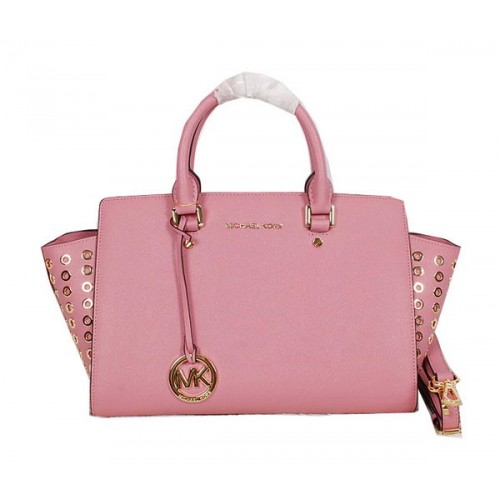 Michael Kors Selma Top-Zip Cartable Sac Original Cuir MK8027 Rose