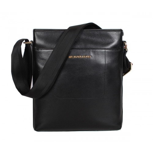 Michael Kors Sacs Messenger en cuir de veau lisse 99063 Noir