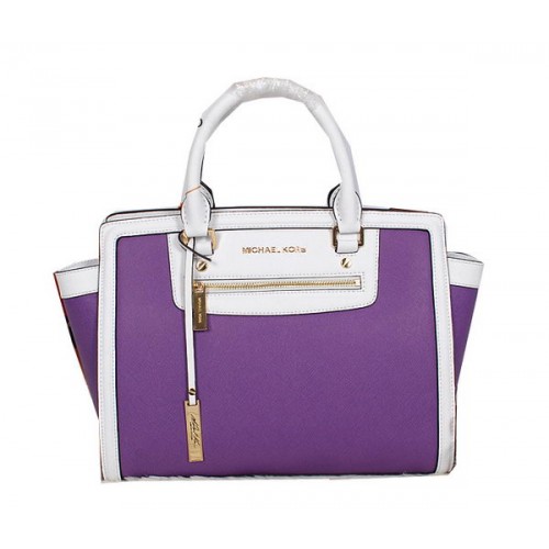 Michael Kors Sophie Sac à bandoulière en cuir d'origine MK9025 Violet