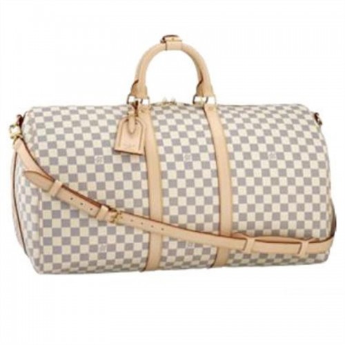 Louis Vuitton Damier Azur Toile Keepall 55 Bandoulière N41429