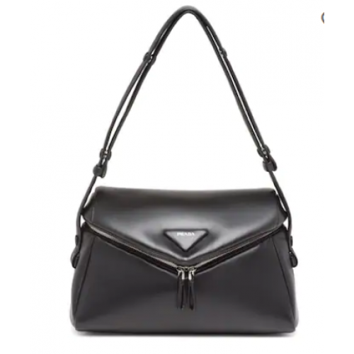 Sac Prada Signaux en cuir nappa matelassé 1BC165 noir
