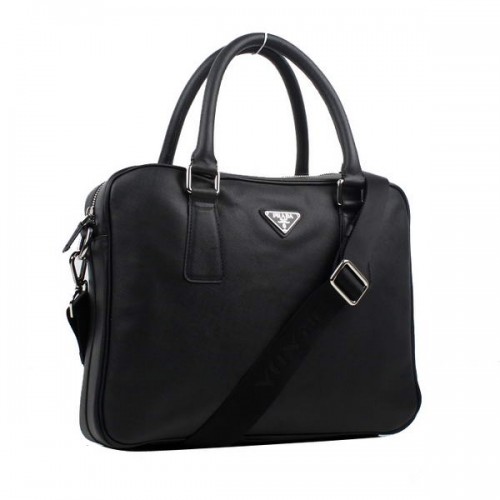 Prada BL0791 Sac à main en cuir de veau Saffiano Noir