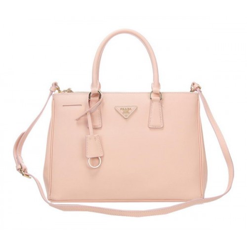 Prada BN2274 Sac fourre-tout en cuir de veau Saffiano rose clair