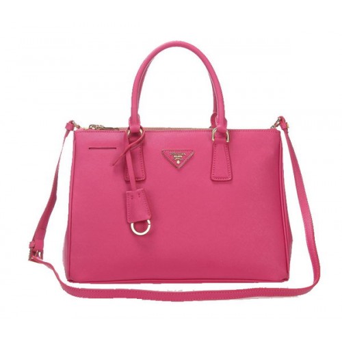 Prada BN2274 Sac fourre-tout en cuir de veau Saffiano pêche