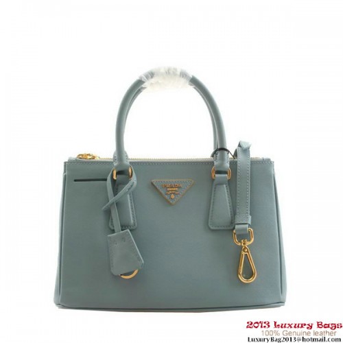 Prada BN2316 Petit sac en cuir de veau Saffiano bleu clair